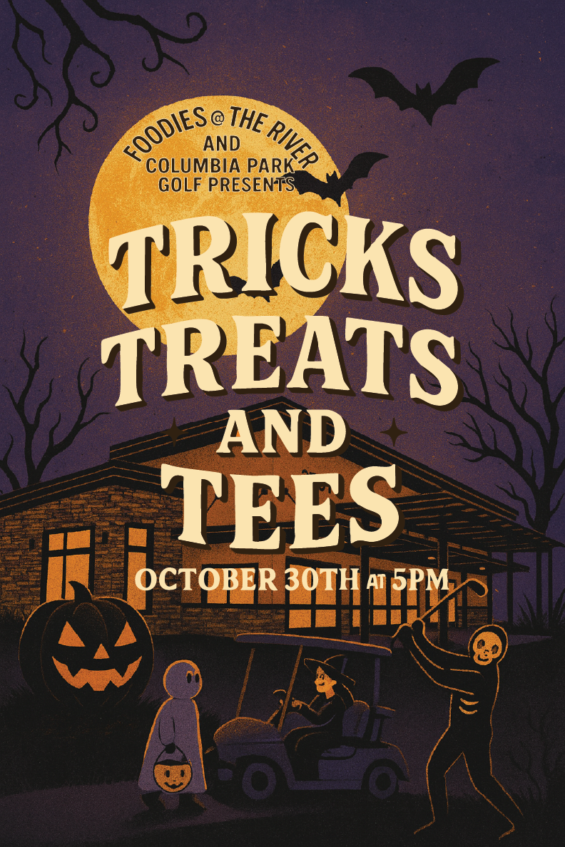 Tricks, Treats & Tees event poster